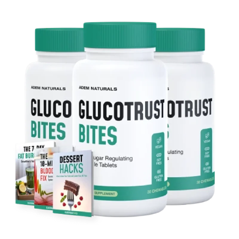 GlucoTrust Bites Blood Sugar Relief Supplement — 3 Bottle / 90 Day Pack